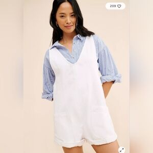 Free People Hi Roller Denim Shortalls